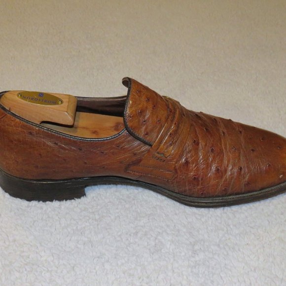 Footjoy Brown Ostrich Leather Loafers 73668 10.5 D main image 8